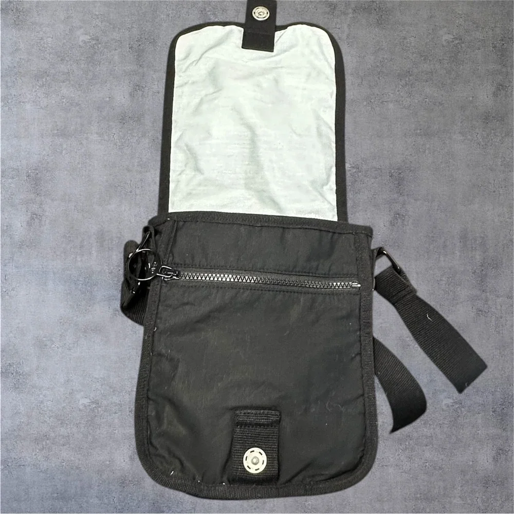 Gap Small Cotton Messenger Bag Black Ripstop‎ Utility Crossbody Flap Bag